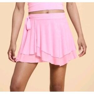 Blogilates NEW Pink Dance Studio Wrap Skort Skirt Size Medium